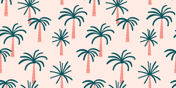 Palms on pink