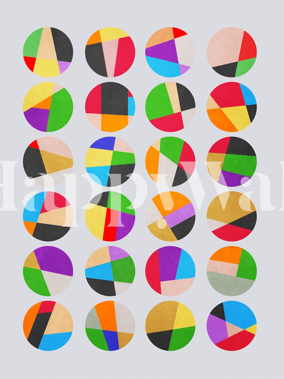 Colorful geometric circles in vibrant hues wallpaper