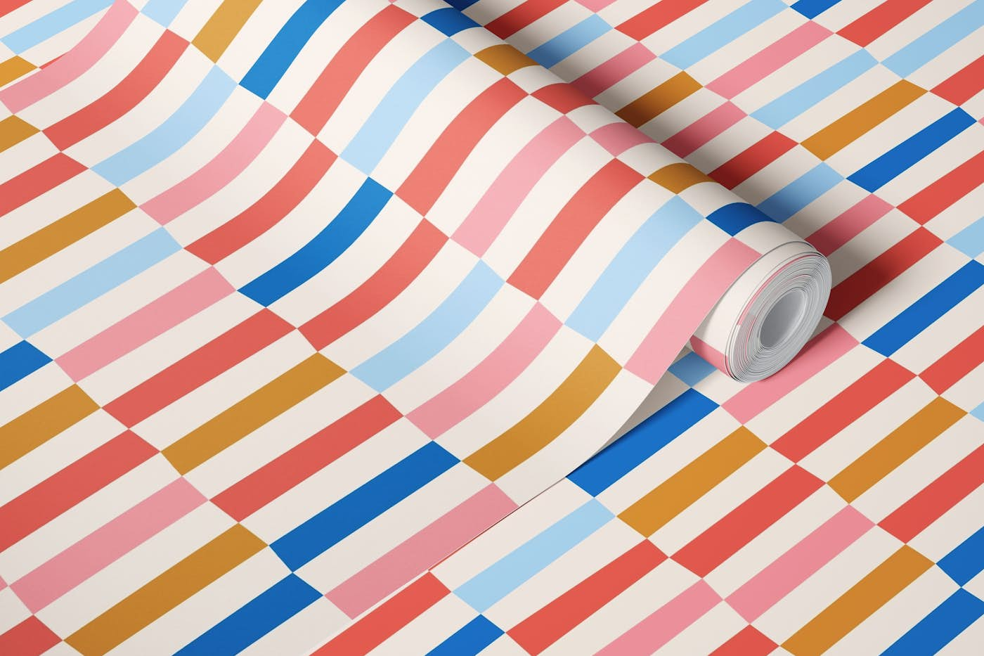 Stripes of color wallpaper roll