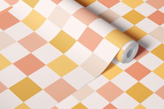 Boho Checkeredwallpaper roll