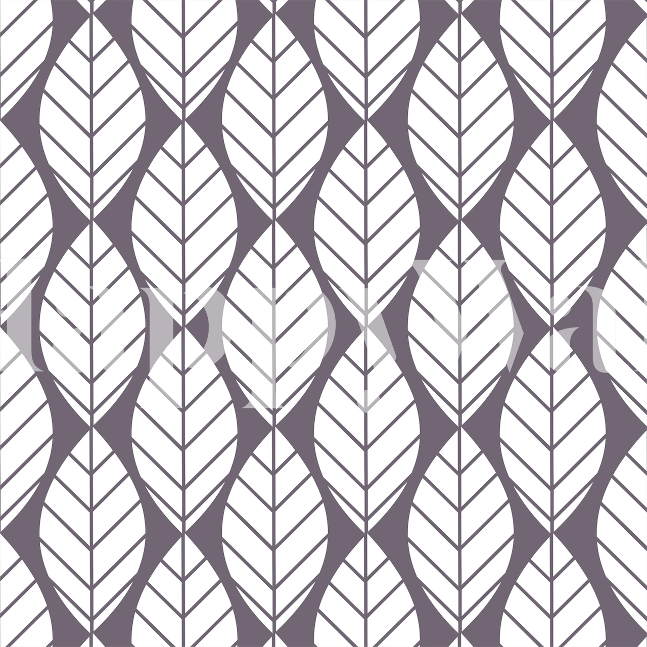 White leaf pattern against a purple background wallpaper