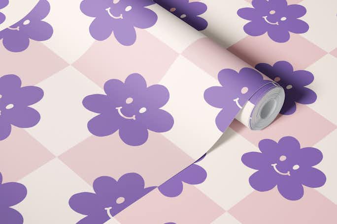 Happy Purple Cloudswallpaper roll