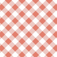 Gingham coral orange pattern tapete