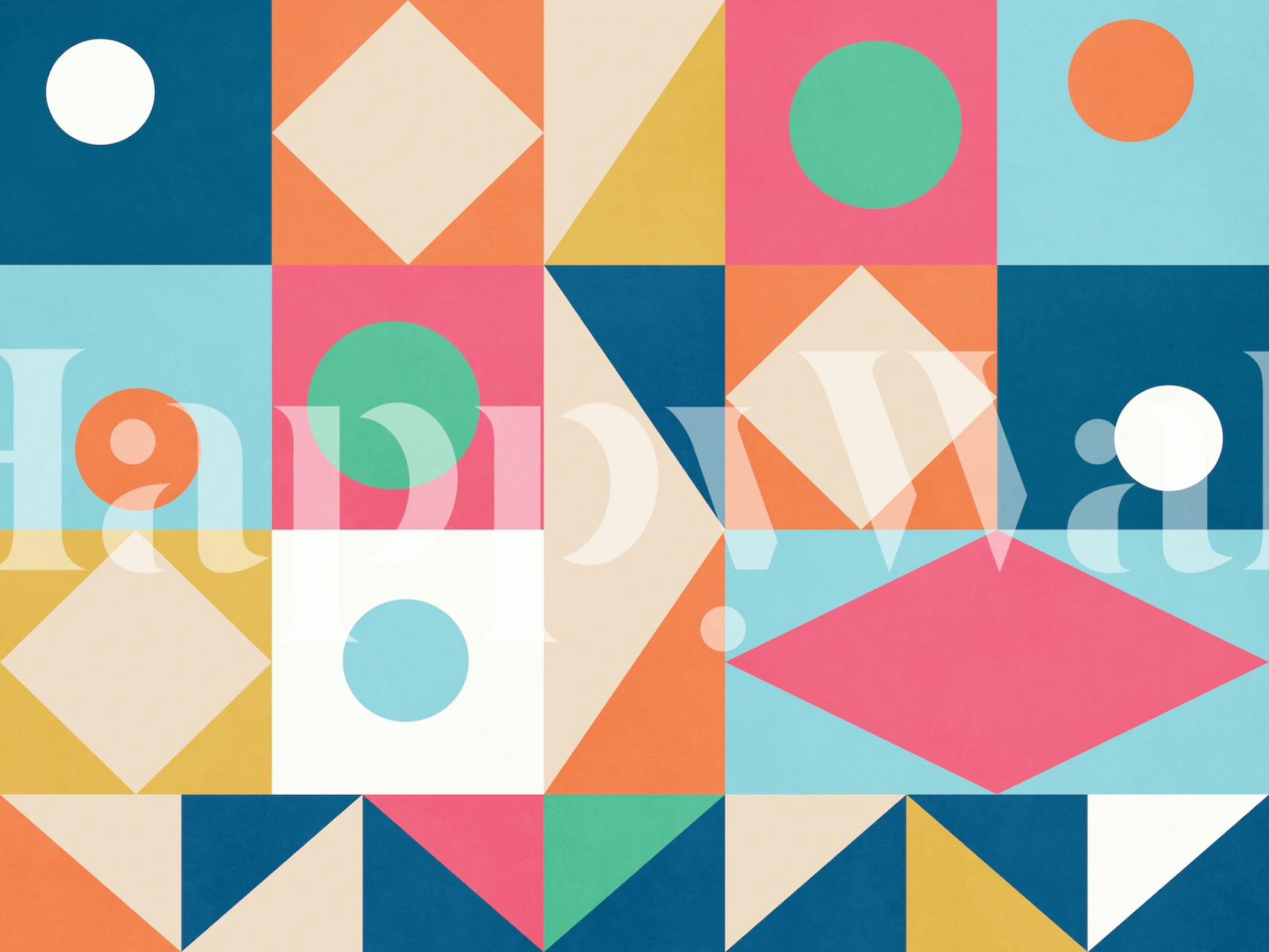 Abstract Geometric G2 wallpaper in a room