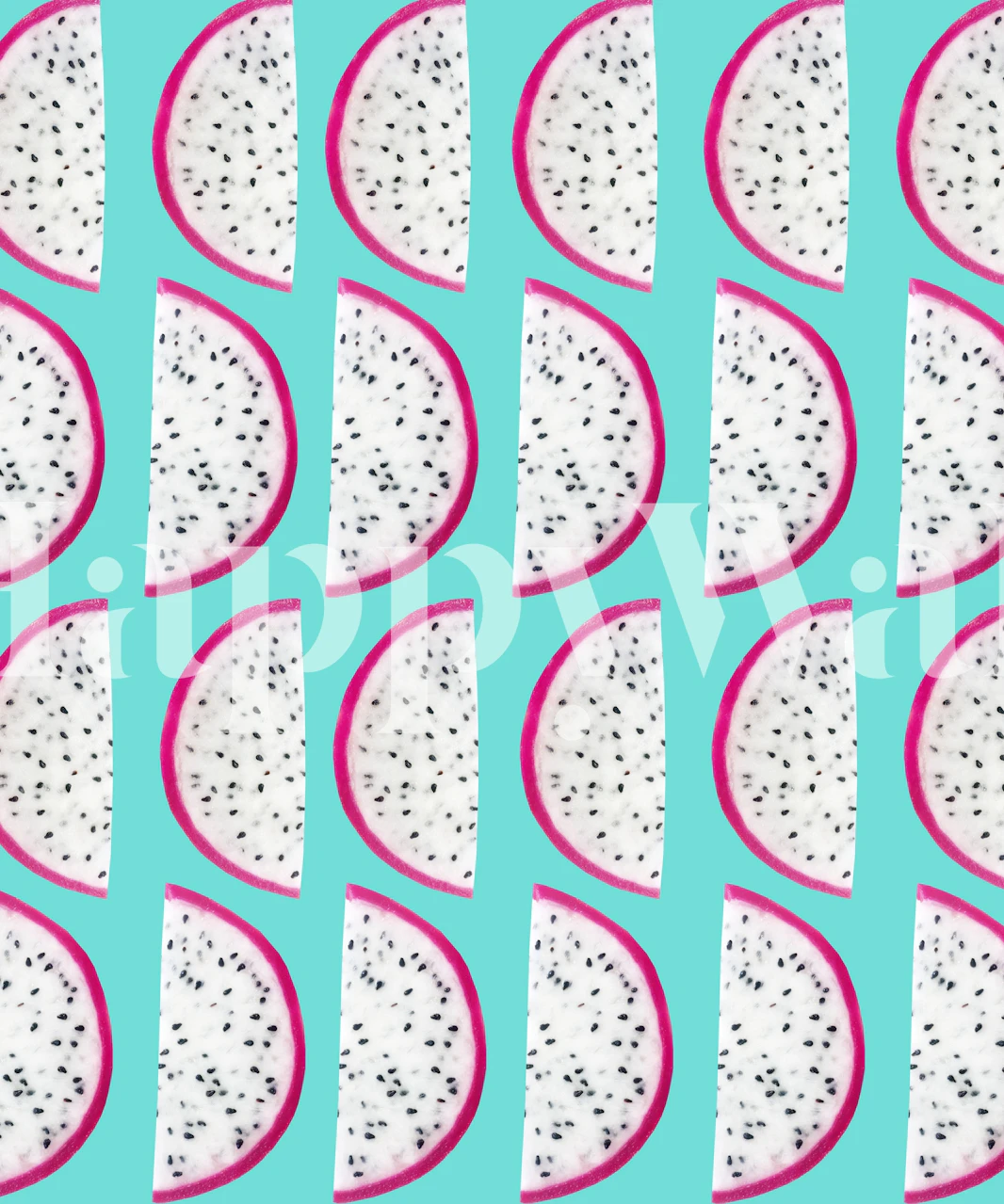 Vibrant dragon fruit tapet i ett rum