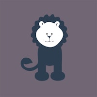 taupe solid color lion anime behang