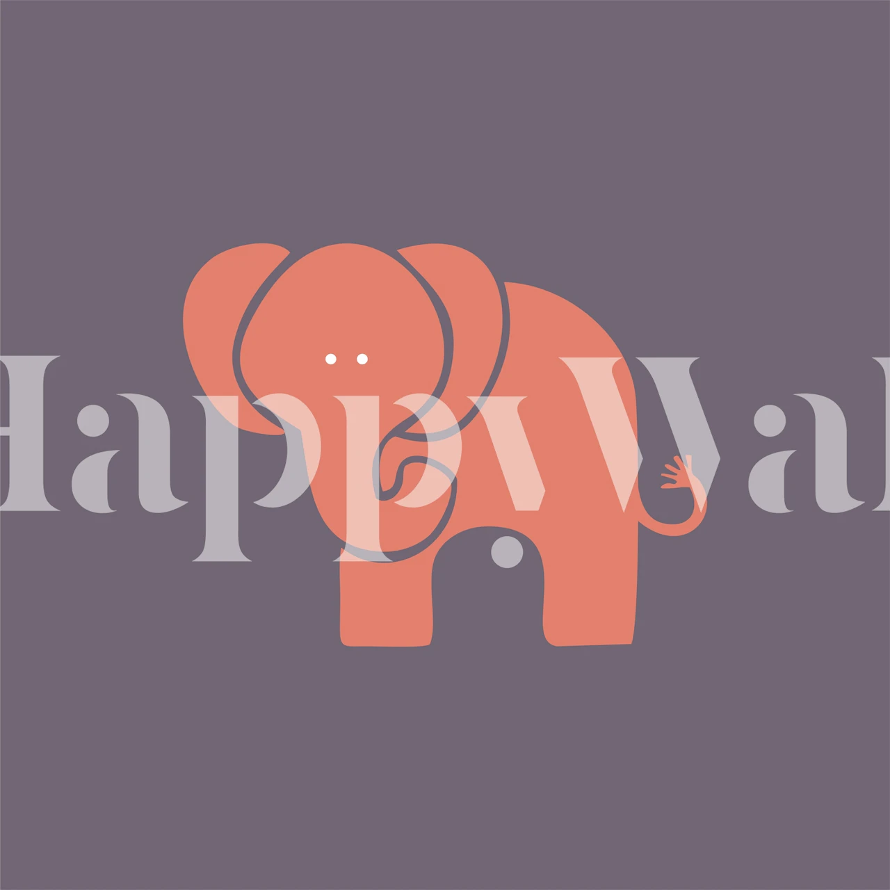 Coral orange elephant huoneessa