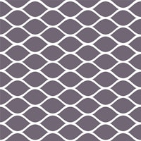 Taupe white ogee pattern carta da parati