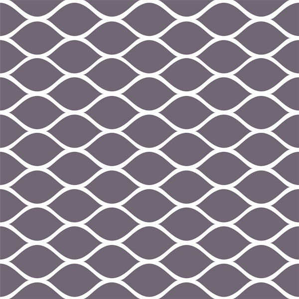 Taupe white ogee pattern