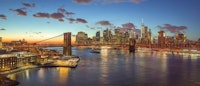 Manhattan Skyline with Brooklyn Bridge papel pintado