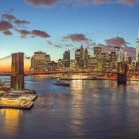 Manhattan Skyline with Brooklyn Bridge tapety
