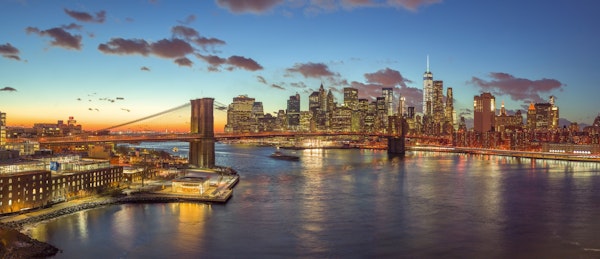 Manhattan Skyline with Brooklyn Bridge