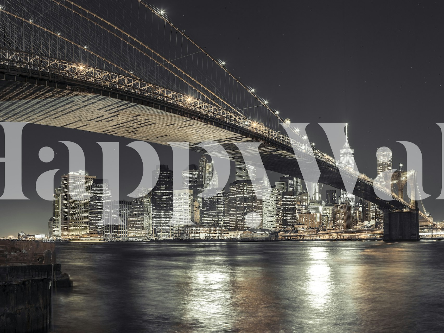 Dizajn tapete Brooklyn Bridge u sobi