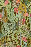 tropical lounge with dragon fruit dark brown tapete