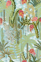 tropical lounge with dragon fruit mint behang