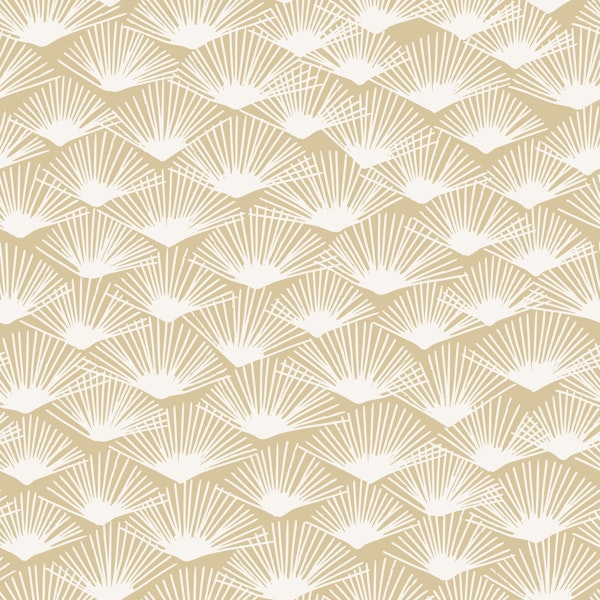 Abstract palm fans sand