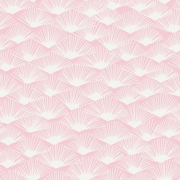 Abstract palm fans rose quartz