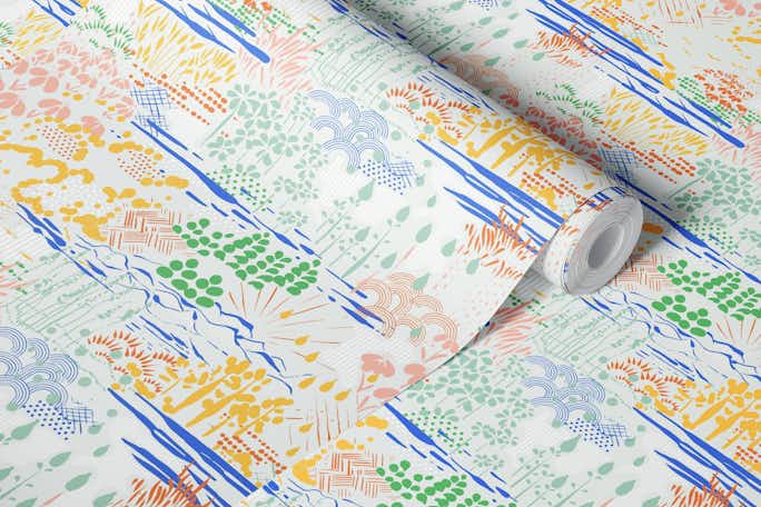 pattern clash landscapewallpaper roll