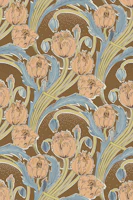 Bed of tulips terra tapet