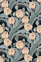 Bed of tulips night tapet