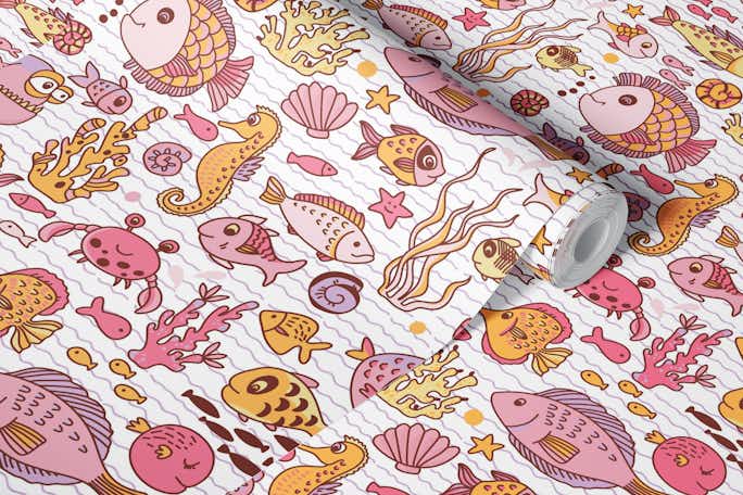 Sea creatureswallpaper roll