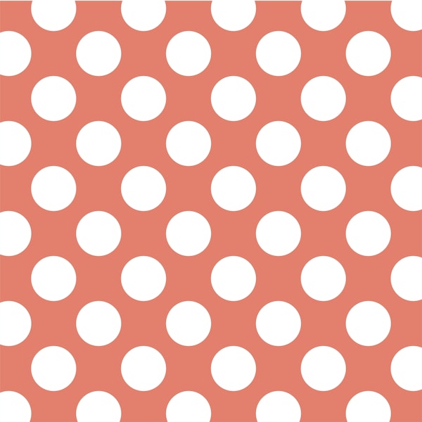 Coral orange polka dot pattern
