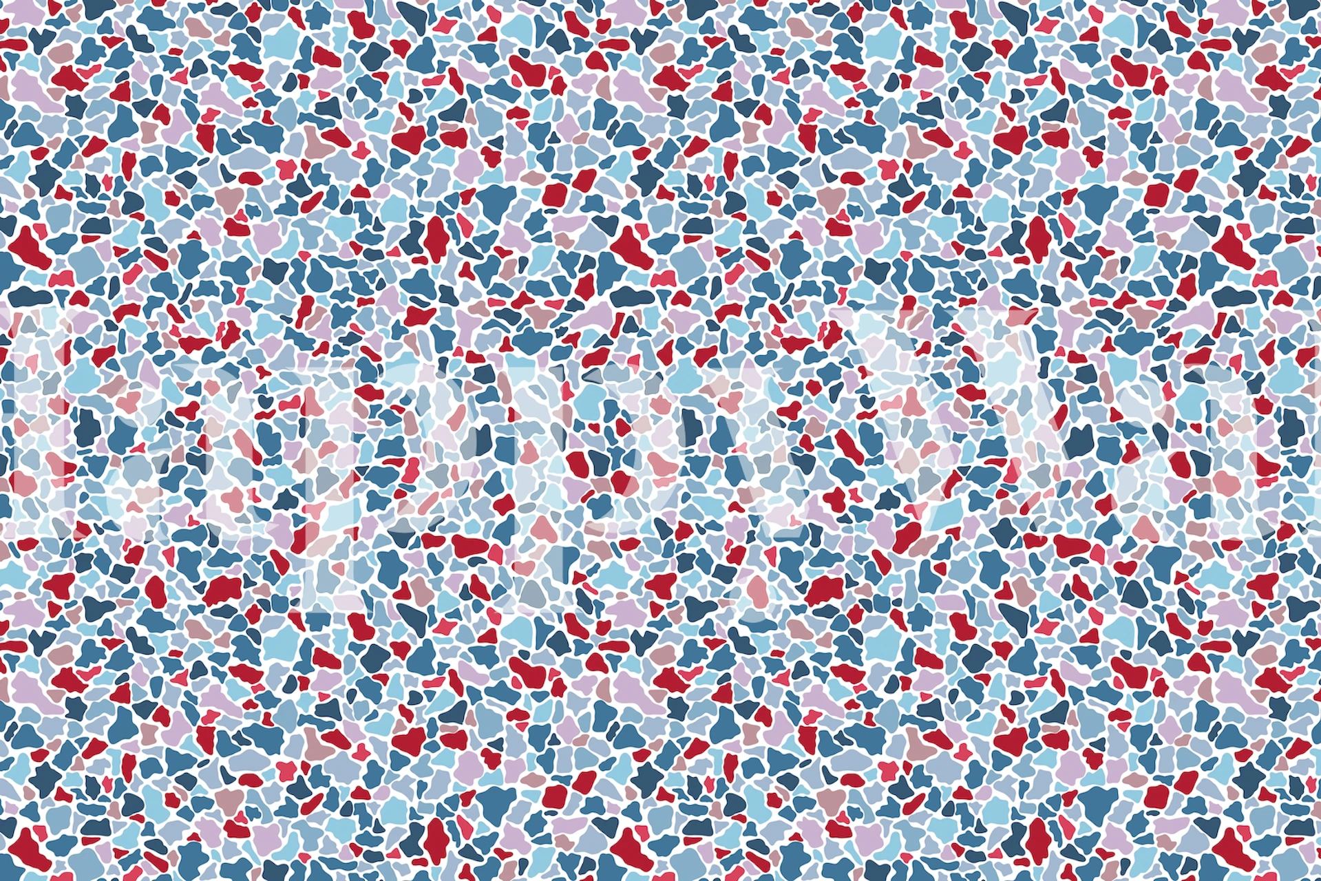 Colorful, fragmented mosaic pattern wall mural