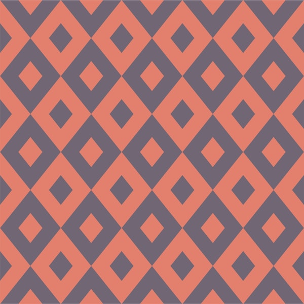 Taupe brown coral orange rhombus