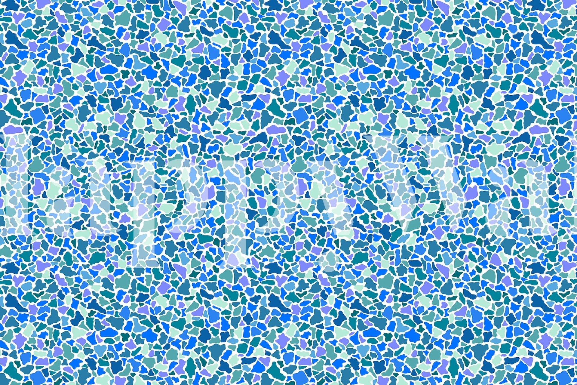 Colorful Mosaic pattern with blue, green, and white hues