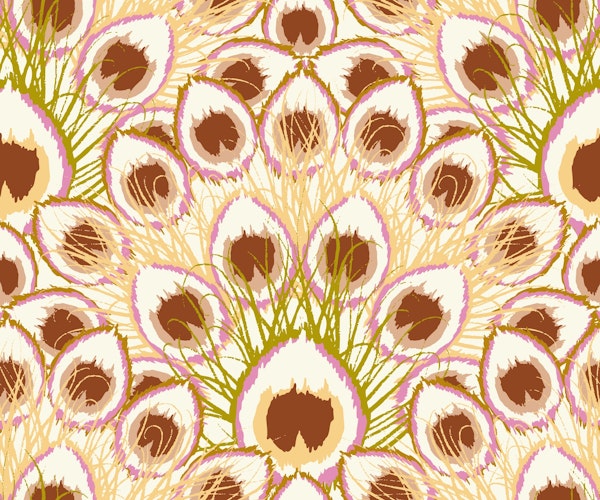 abstract peacock latte