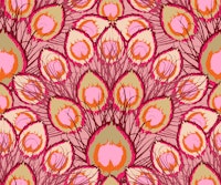 abstract peacock rose carta da parati