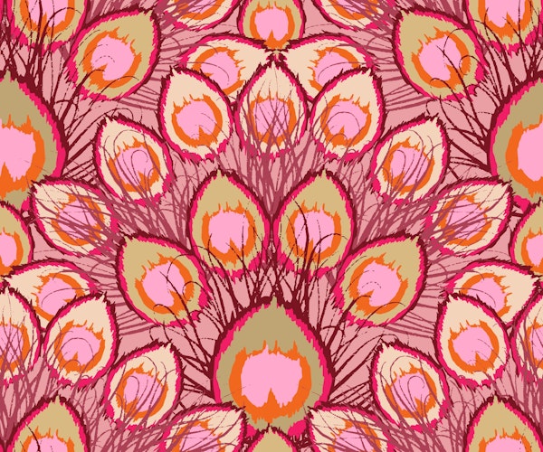 abstract peacock rose