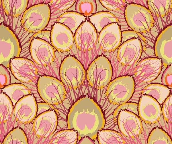 abstract peacock sand flamingo