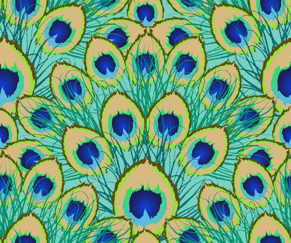 abstract peacock teal