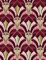 Modern Artdeco architecture arches ruby - M tapeta