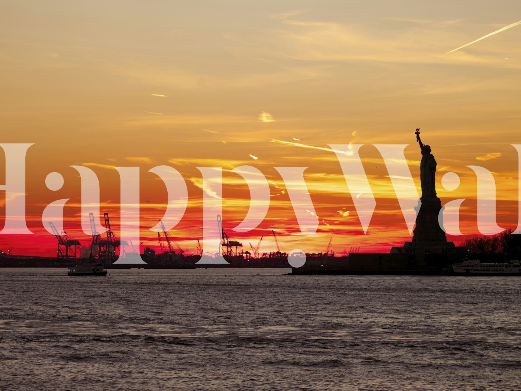 Statue of Liberty behang in een kamer