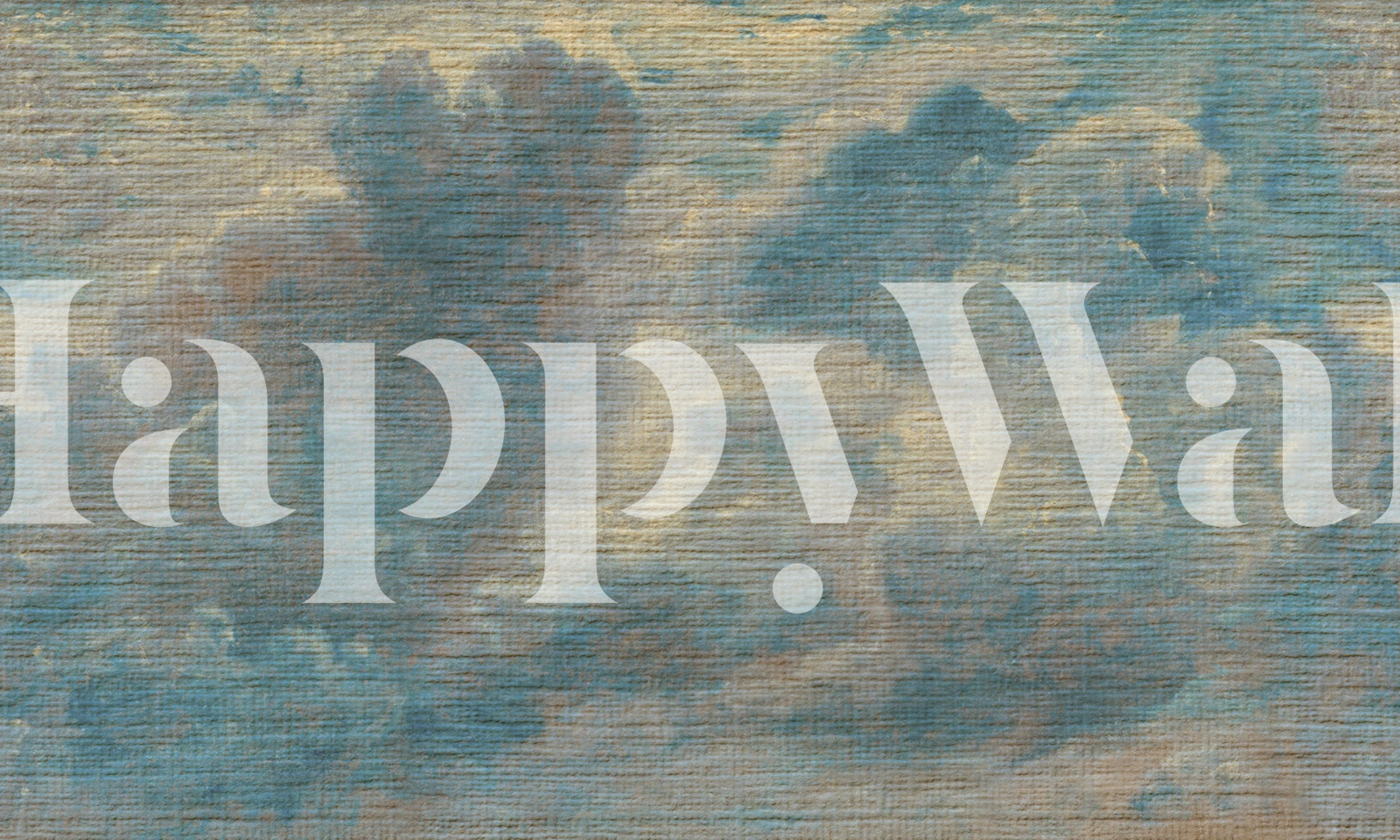 Blue textured clouds wallpaper in soft tones