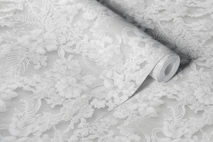 Delicate Flowers in Whitewallpaper roll