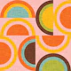 70s Semi-Rainbow Pink - Mid Century Modern Geometry