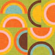 70s Semi-Rainbow Green - Mid Century Modern Geometry