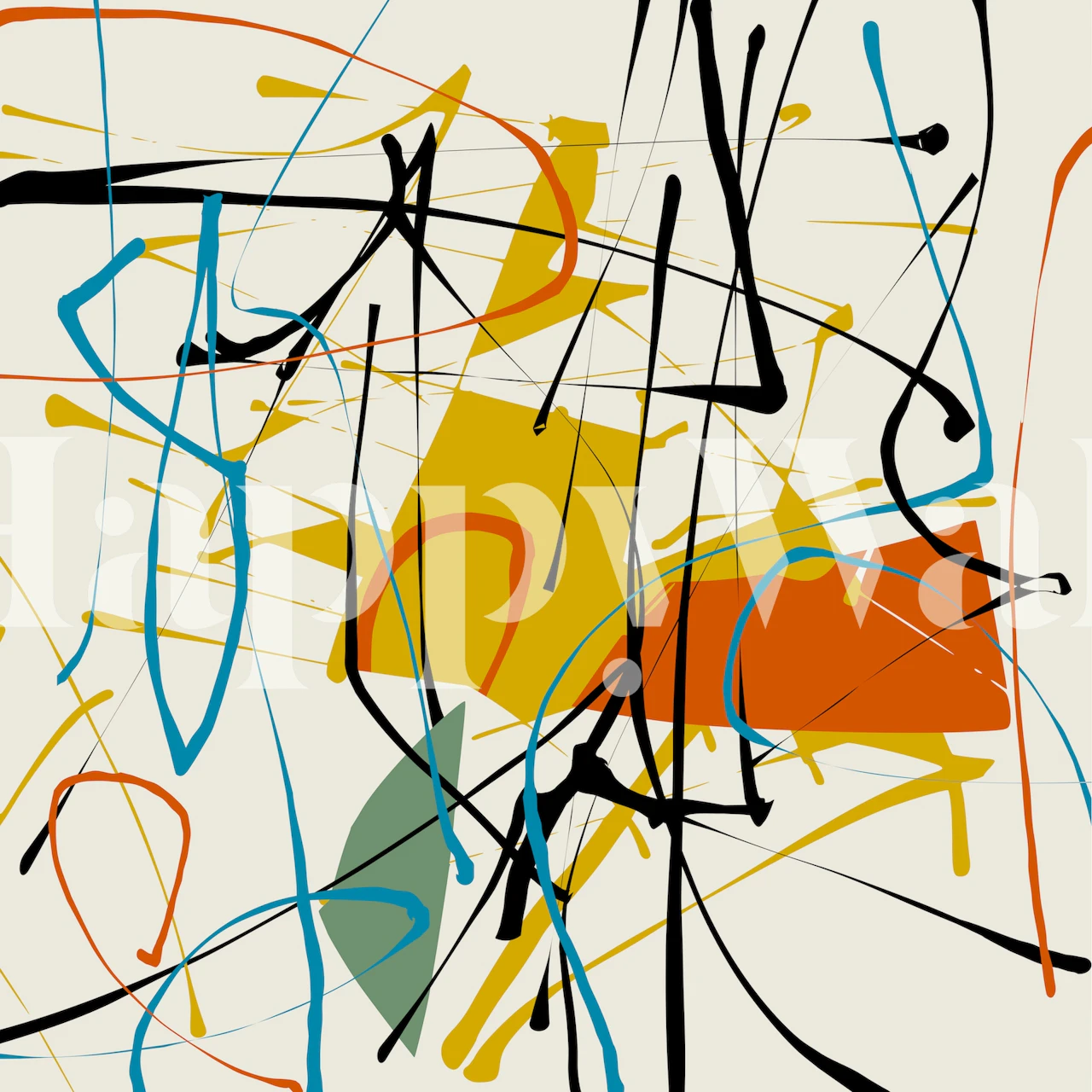 Colorful Doodles 5 tapet i et rum