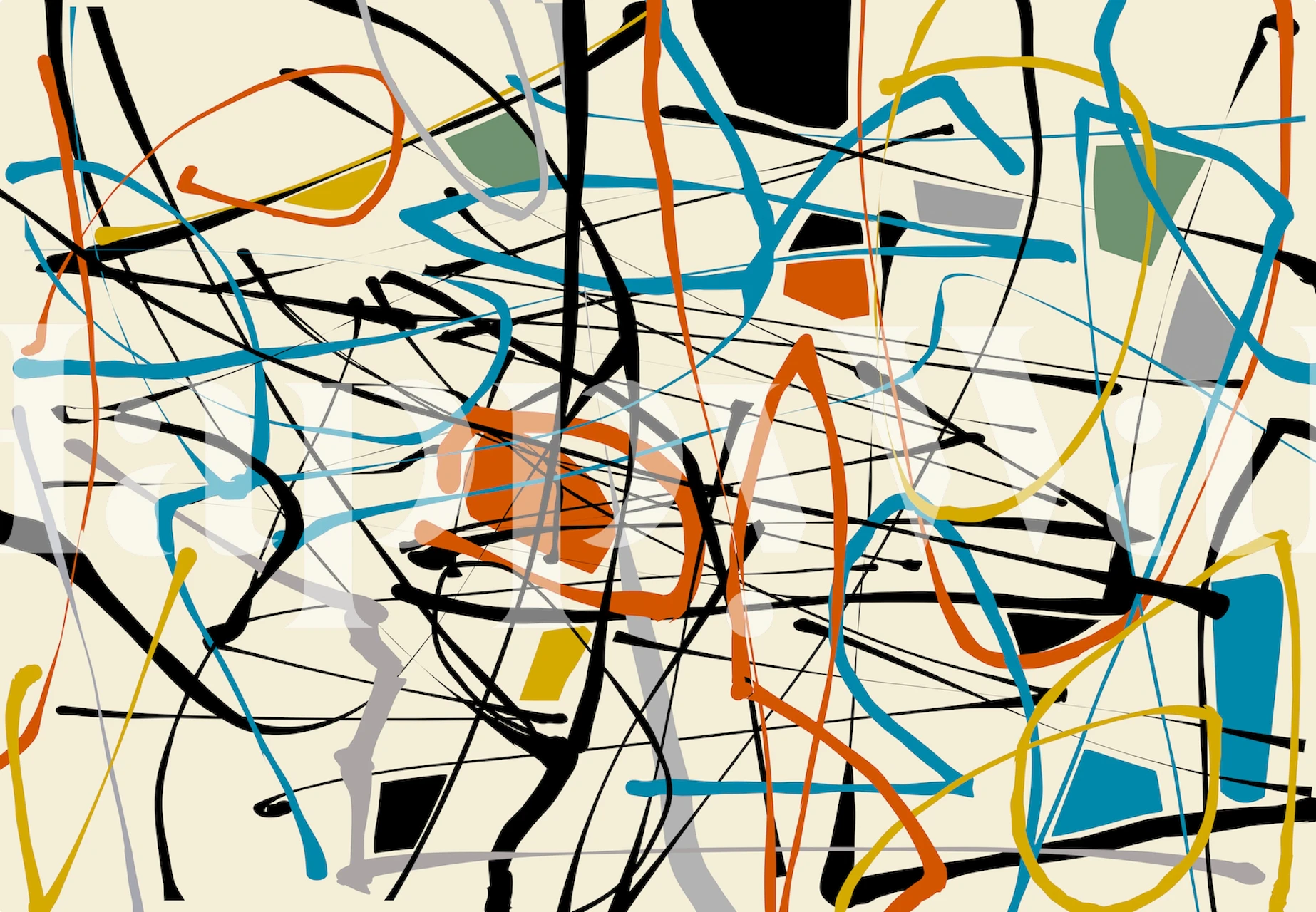 Colorful Doodles 7 wallpaper in a room