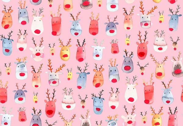 Rudolph Reindeers Pink