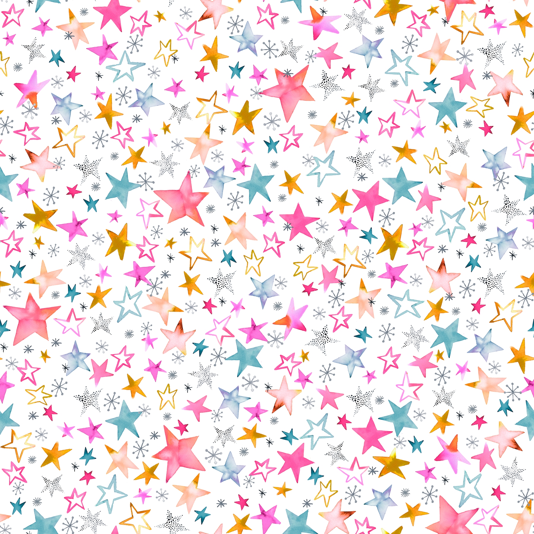 Buy Baby Stars Pink Wallpaper Online - Happywall