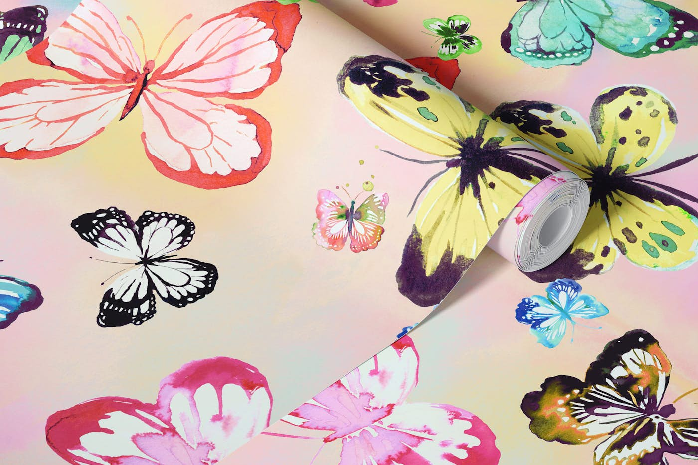 Magical Butterflies Colorful wallpaper roll