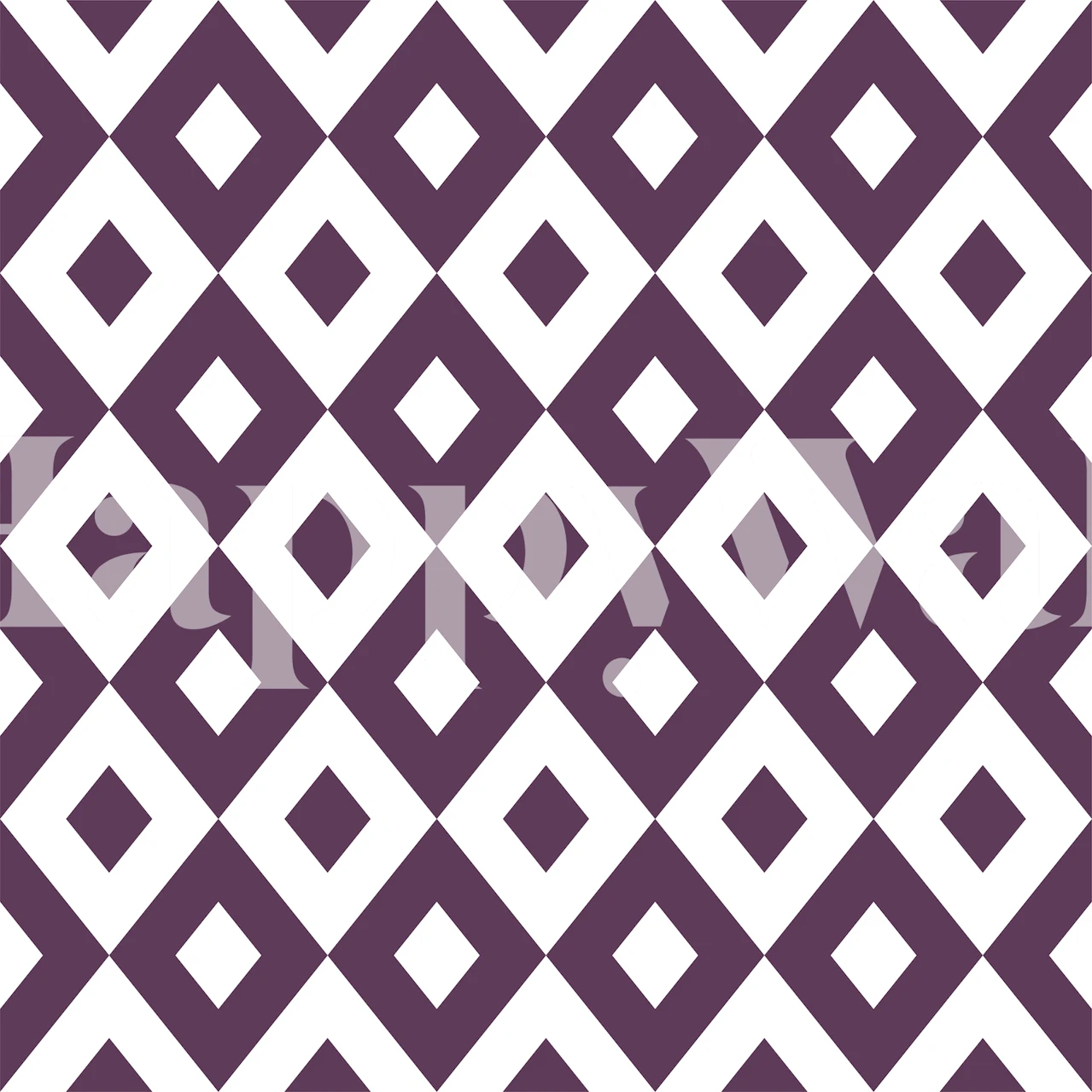 Papier peint Purple white rhombus pattern dans une pièce