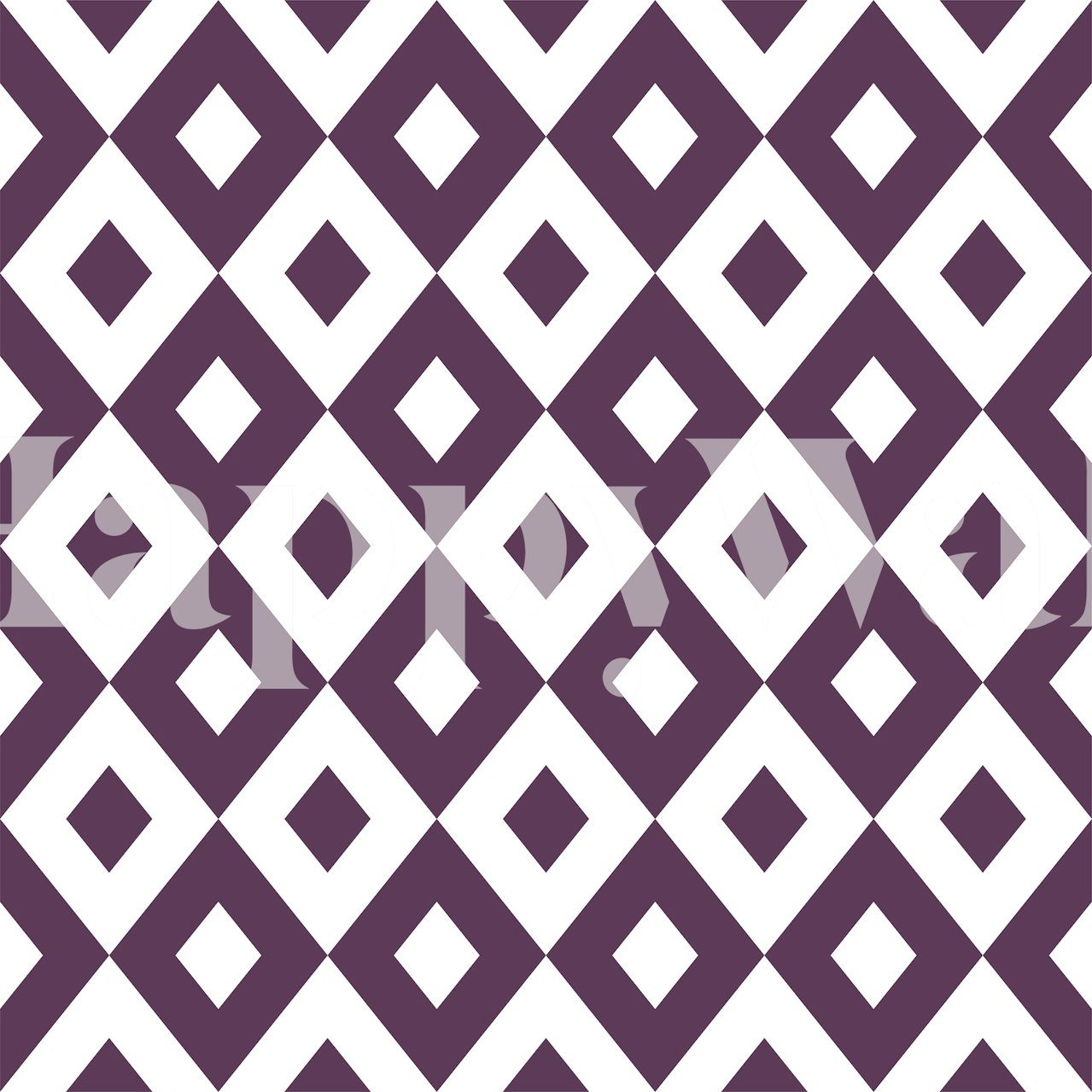 Geometric purple and white rhombus pattern wallpaper