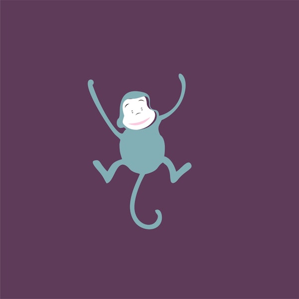 plum solid colour monkey art