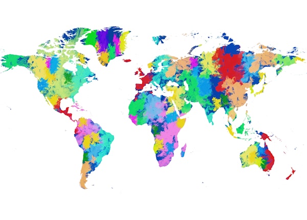 World Map Watercolor