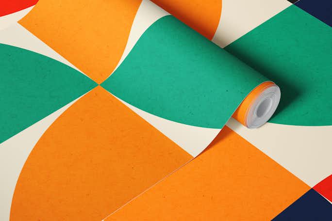 Colorful geometrywallpaper roll
